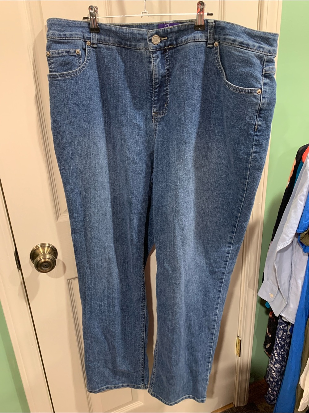 Just My Size Women's Straight Leg Jeans in Blue